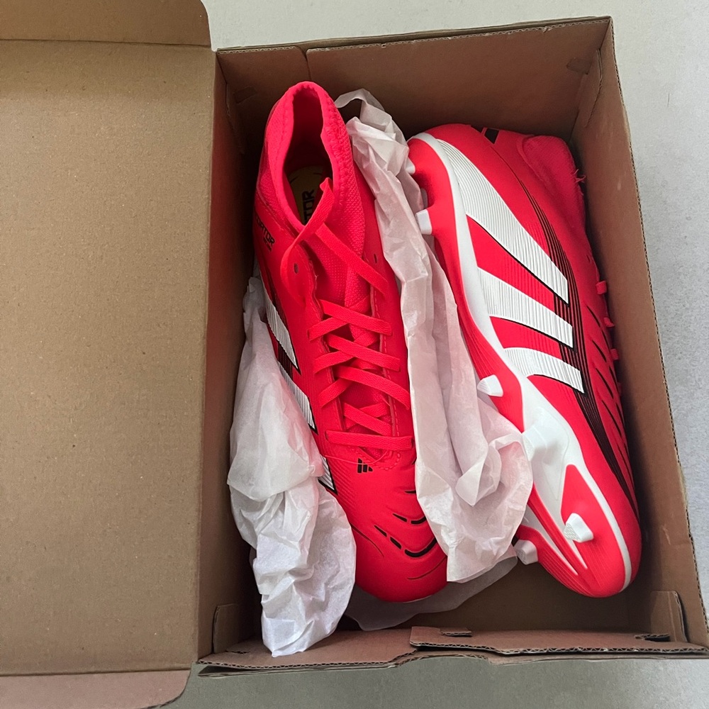 Adidas Predator Club Red and White Cleats